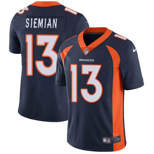 Nike Broncos #13 Trevor Siemian Blue Alternate Youth Stitched NFL Vapor Untouchable Limited Jersey - Click Image to Close